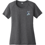 Hard Edge Hockey Ladies PosiCharge Tri-Blend Wicking Scoop Neck Raglan Tee